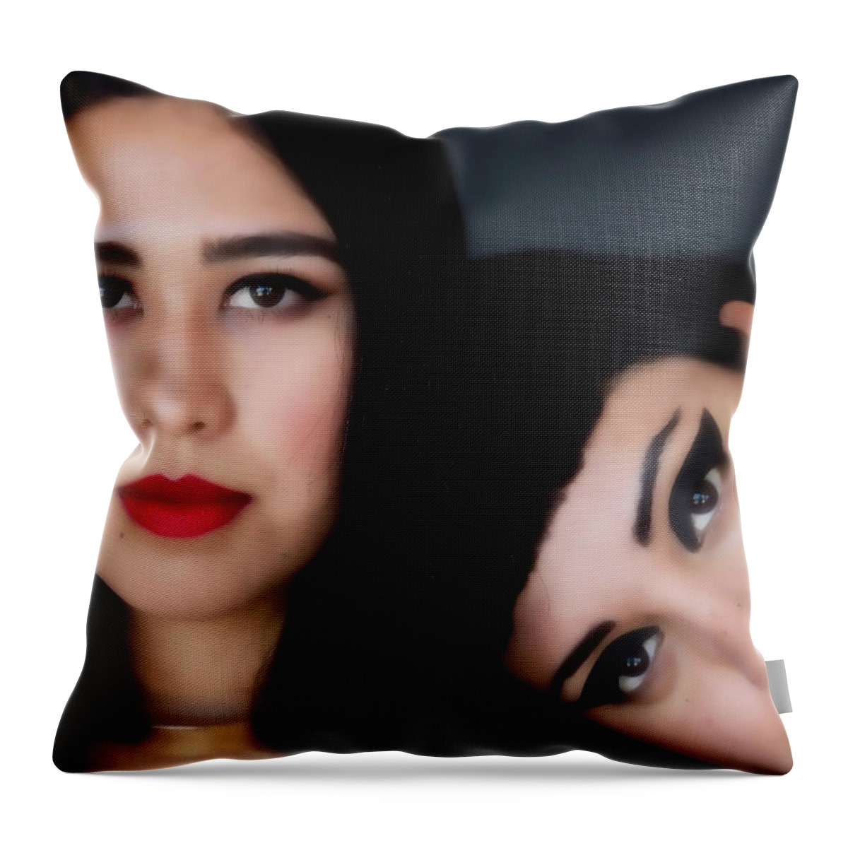 Lovers Throw Pillow featuring the photograph Evie and Karo by Hugh Smith