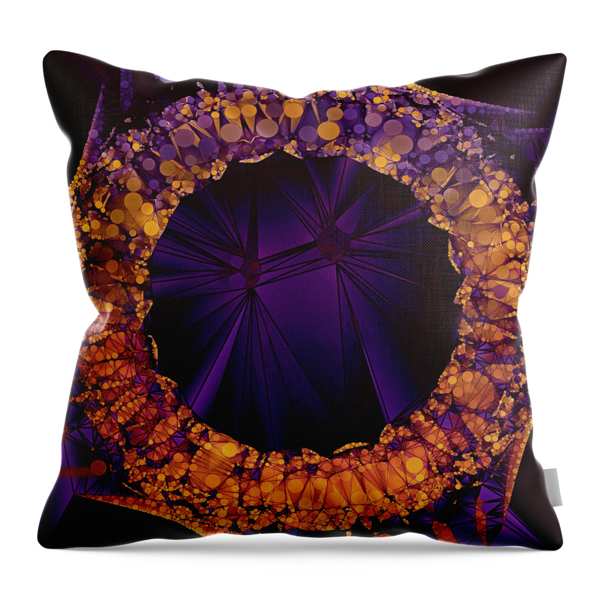 Violet Geometrical Throw Pillow featuring the digital art Eviternity by Susan Maxwell Schmidt