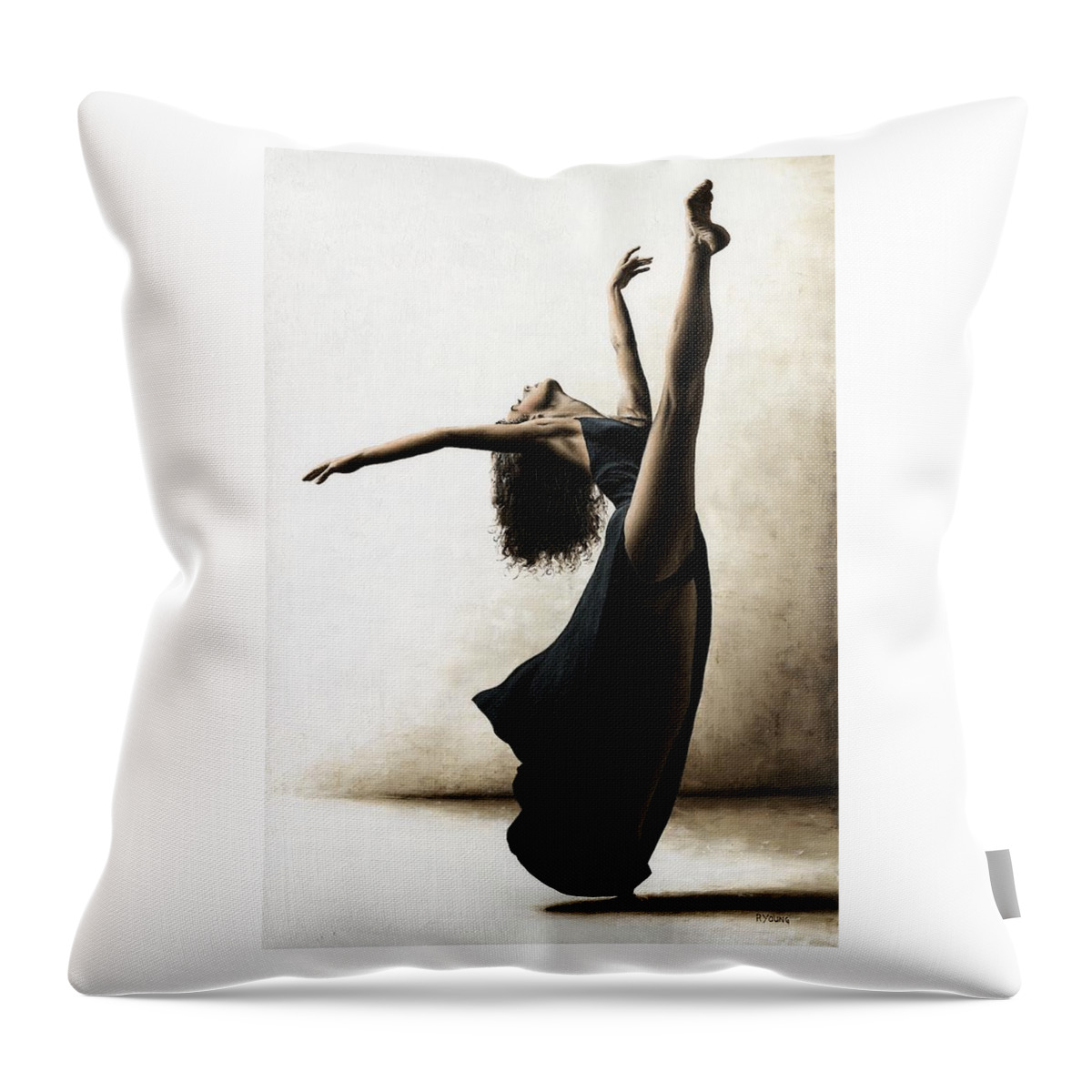 Dance Throw Pillow featuring the painting Exclusivity by Richard Young