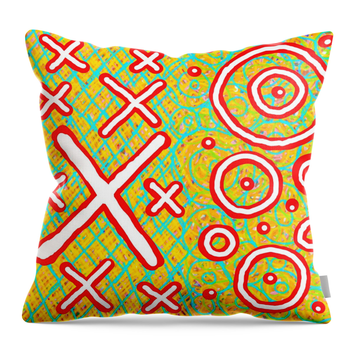 Abstract Throw Pillow featuring the photograph Exes and Ohs by Charles Brown