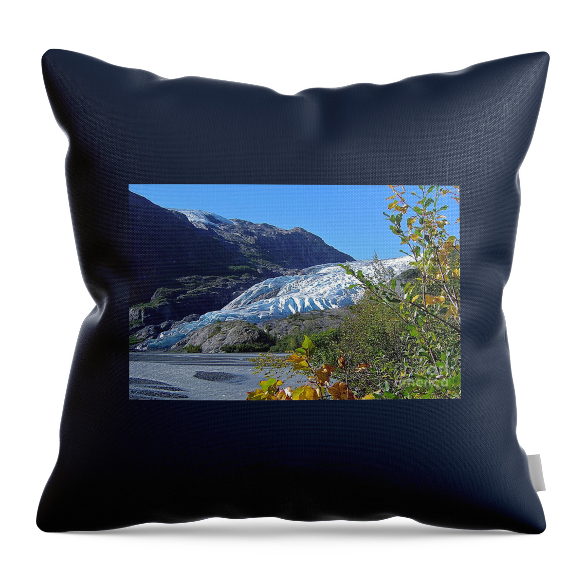 Glacier Throw Pillow featuring the photograph Exit by Rick Monyahan