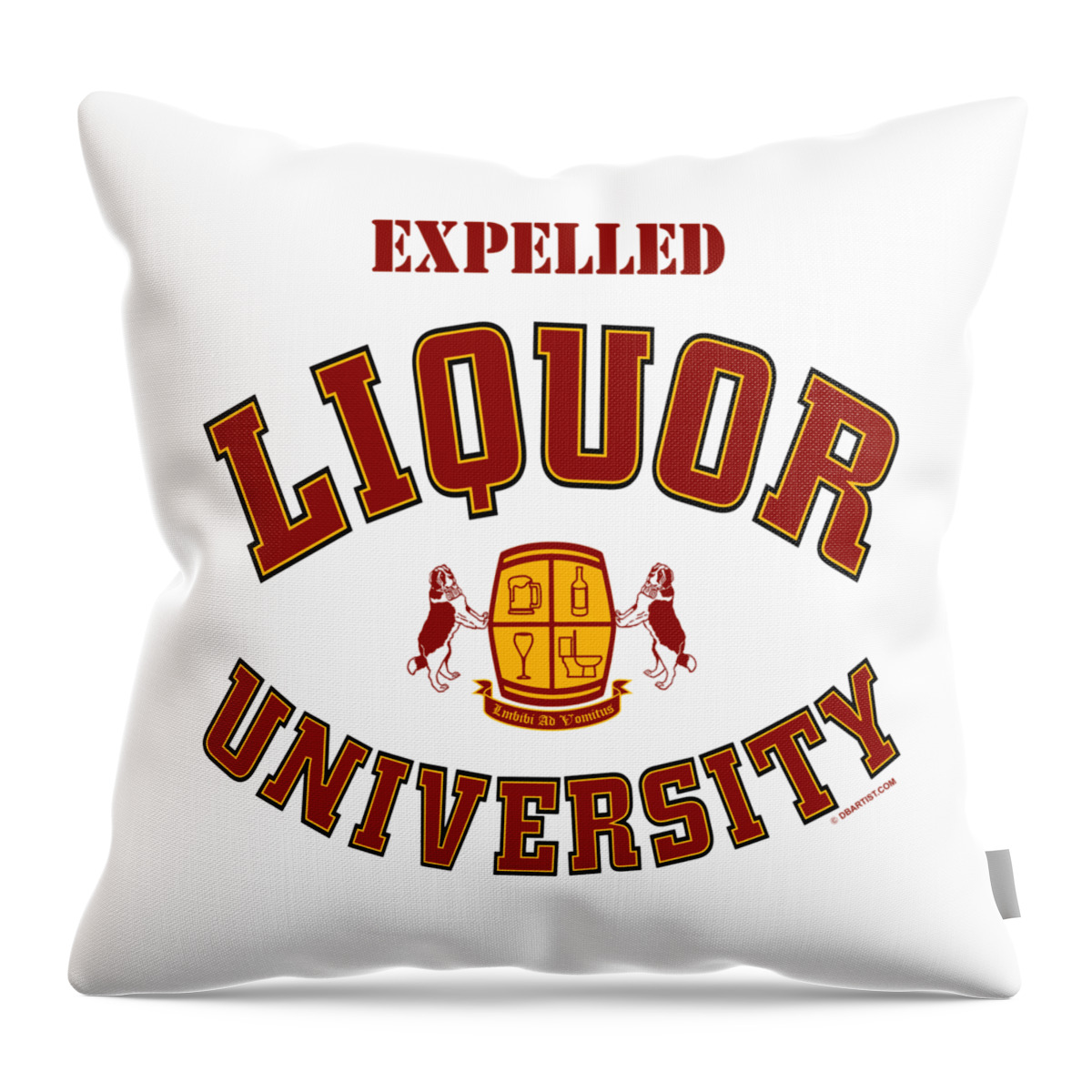 Liquor U Throw Pillow featuring the digital art Expelled by DB Artist