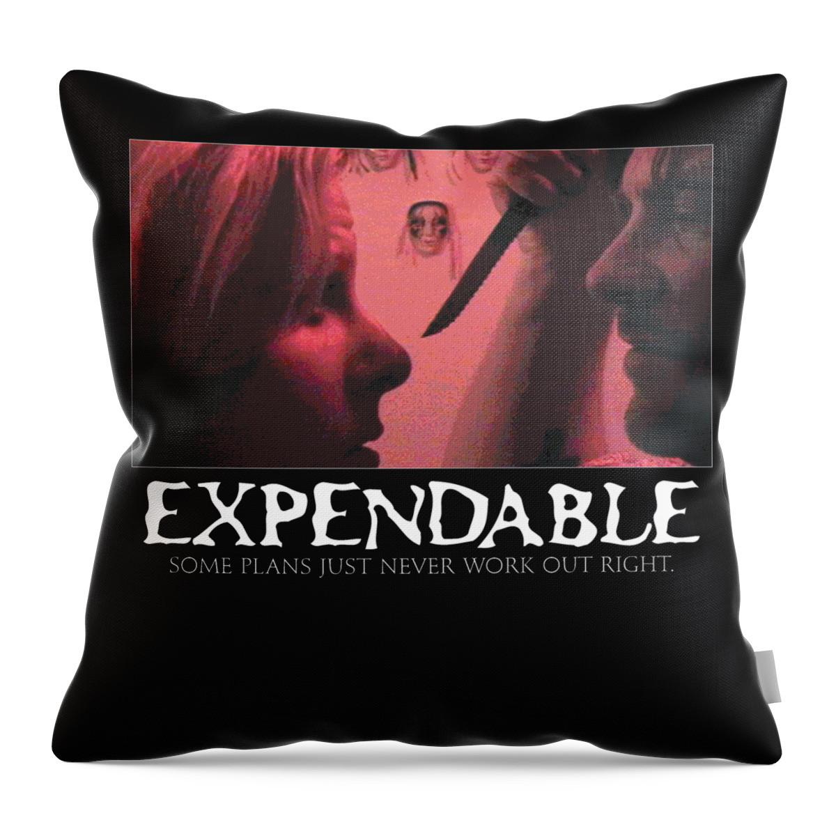 Movie Throw Pillow featuring the digital art Expendable 9 by Mark Baranowski