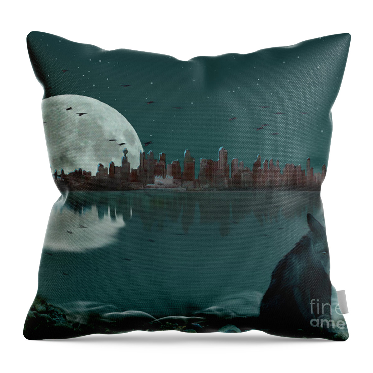 Moon Throw Pillow featuring the photograph Explore By Moonlight by Vivian Martin