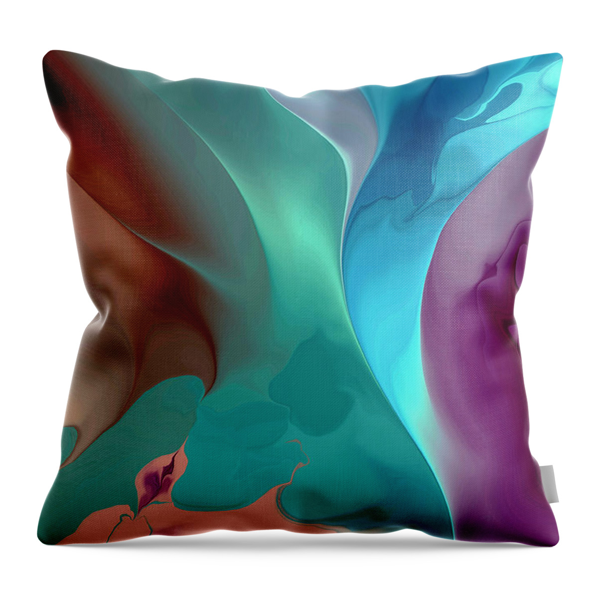 Expressive Feeling Throw Pillow featuring the digital art Expressive Feeling by Leo Symon