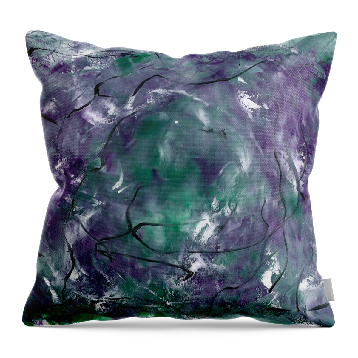  Throw Pillow featuring the painting Extravagant One by Monica Martin