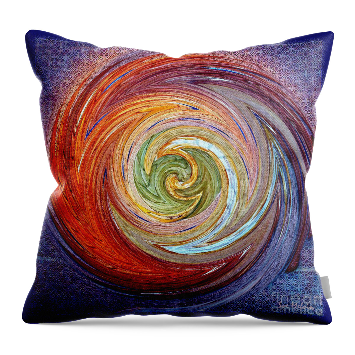 Abstract Throw Pillow featuring the photograph Eye of the Storm by Sue Melvin