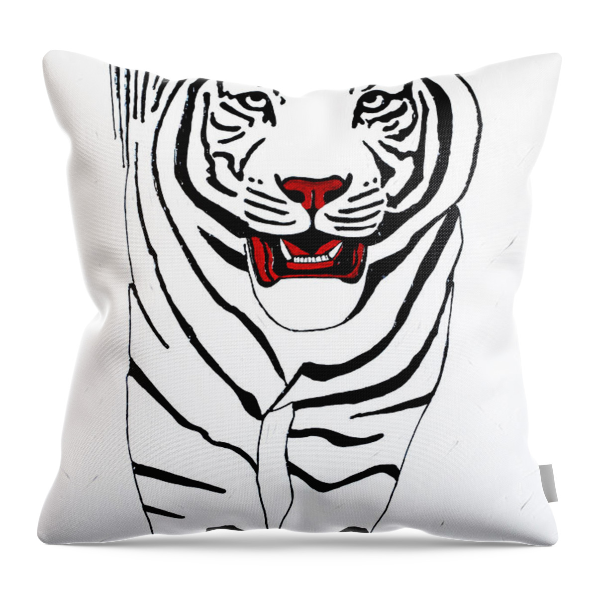 Tiger Throw Pillow featuring the painting Eye of the tiger by Sonali Kukreja