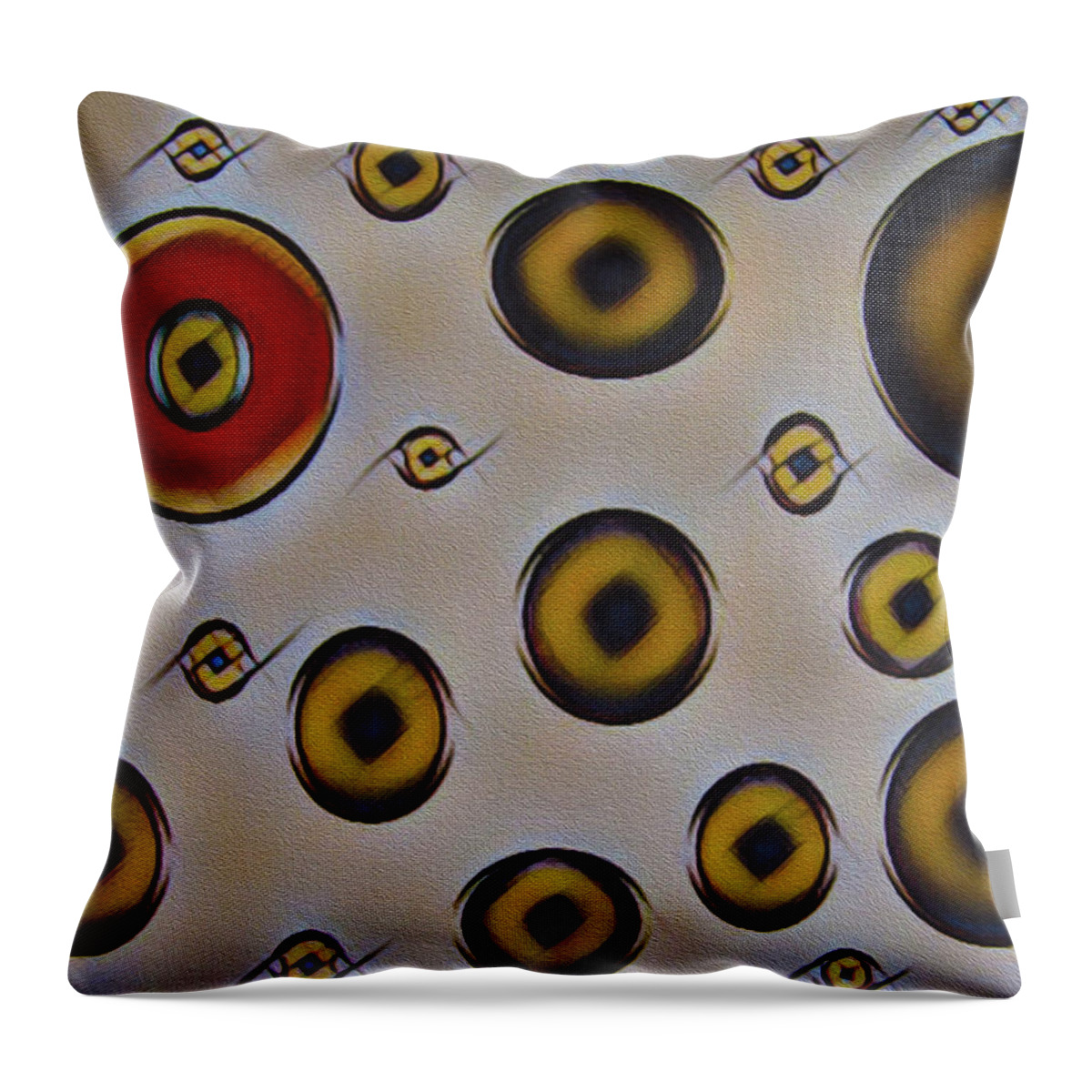 Faces Throw Pillow featuring the painting Eyes In The Sky by Robert Margetts