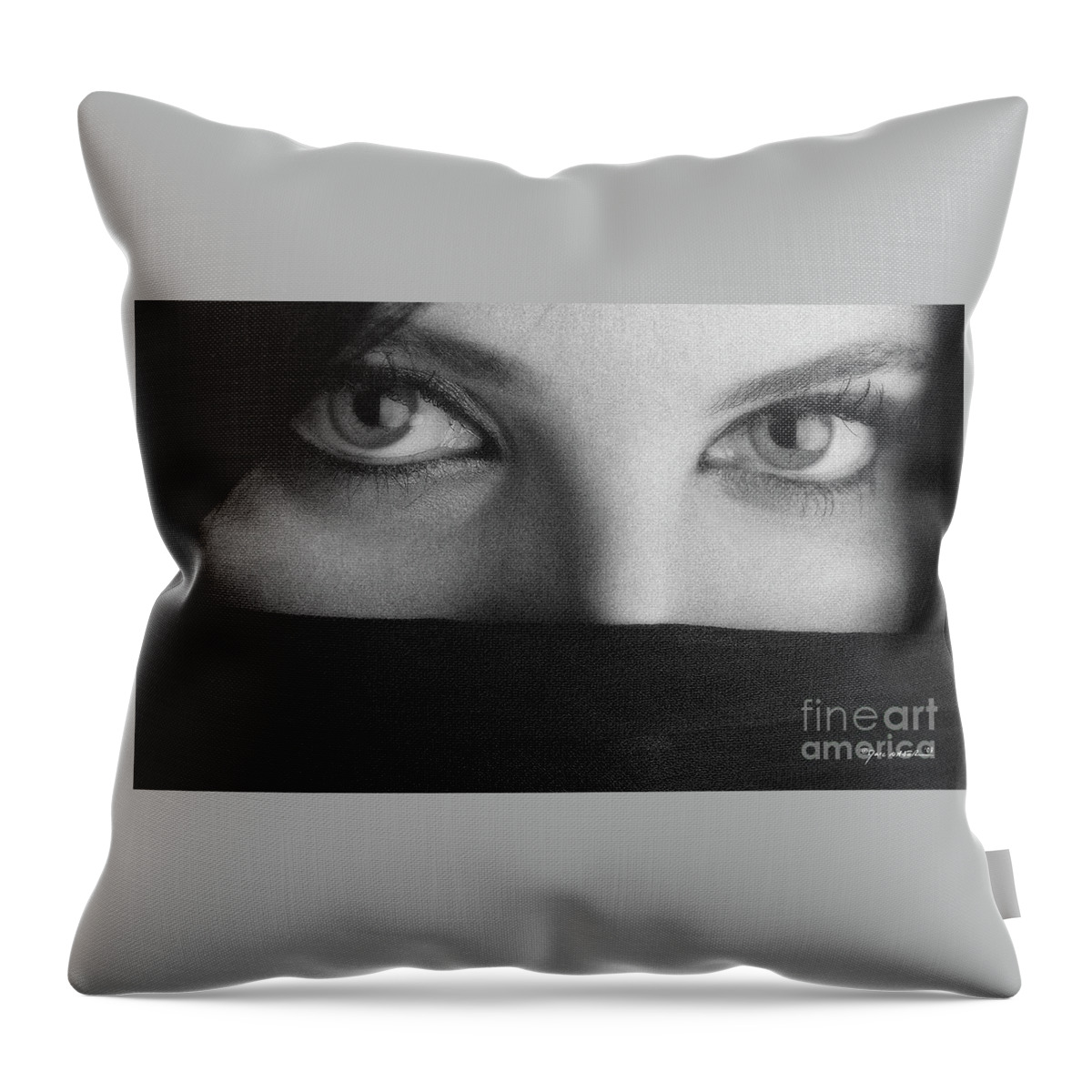 Marc Nader Photo Art Throw Pillow featuring the photograph Eyes Unveiled by Marc Nader
