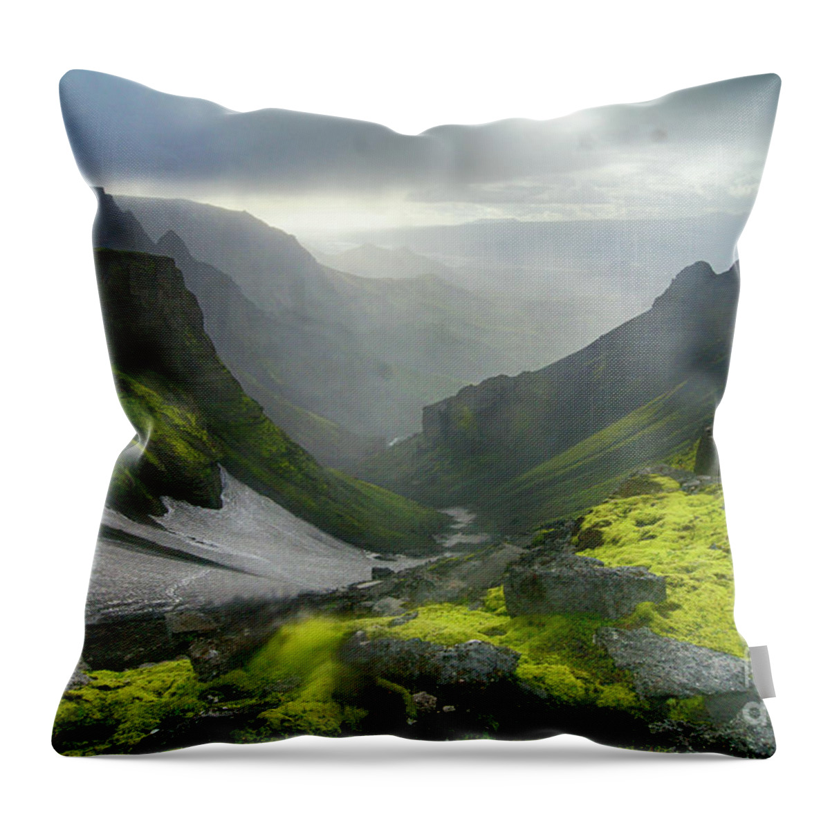 Prott Throw Pillow featuring the photograph Eyjafjallajoekull Iceland by Rudi Prott