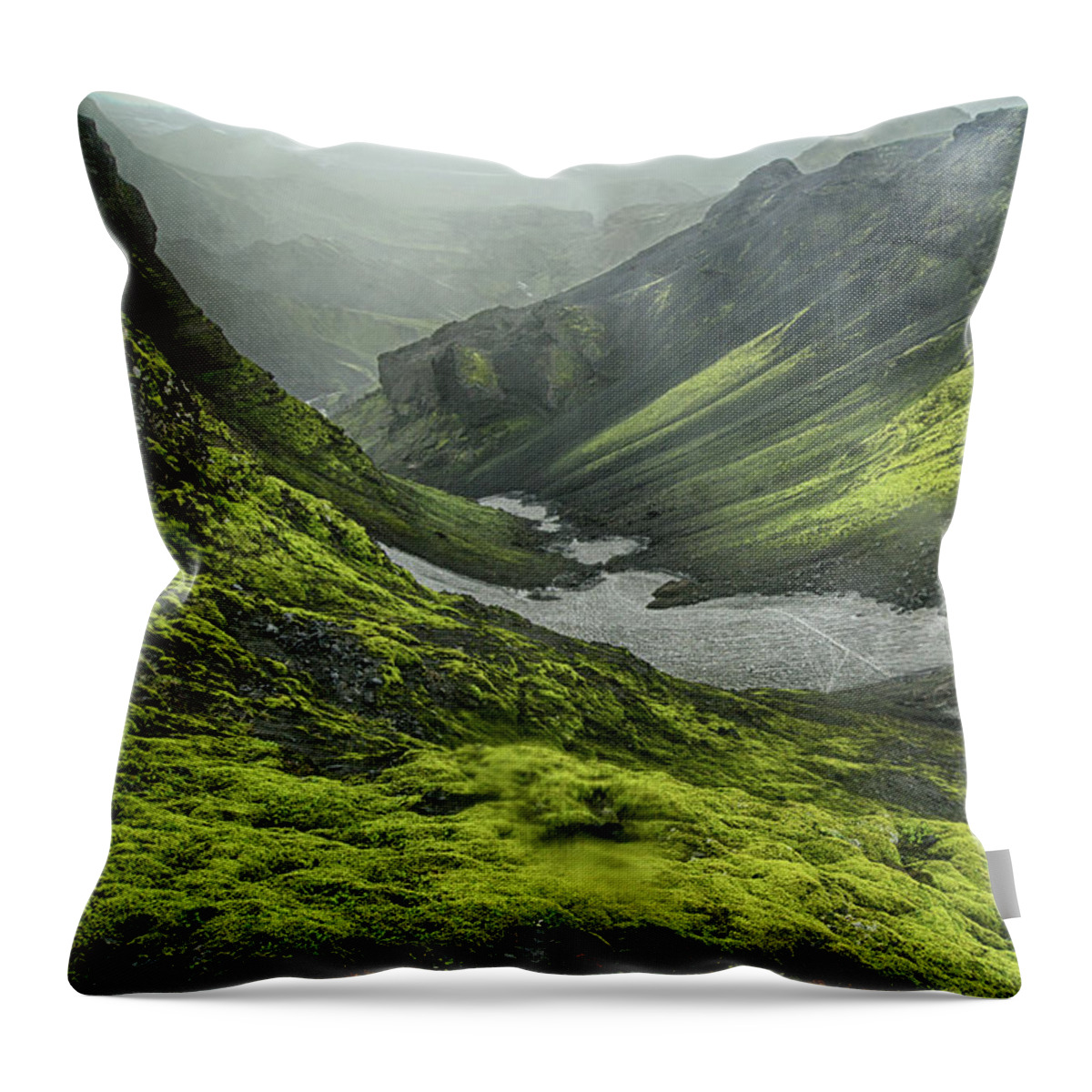 Prott Throw Pillow featuring the photograph Eyjafjallajokull Iceland 4 by Rudi Prott