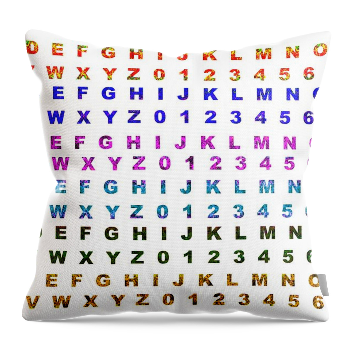 Letters Throw Pillow featuring the painting Fabulous Fun Fonts by Bruce Nutting