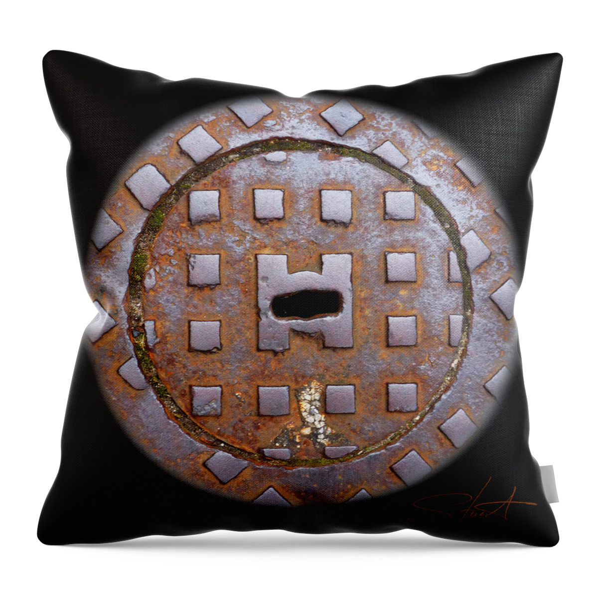  Throw Pillow featuring the photograph Face 2 by Charles Stuart