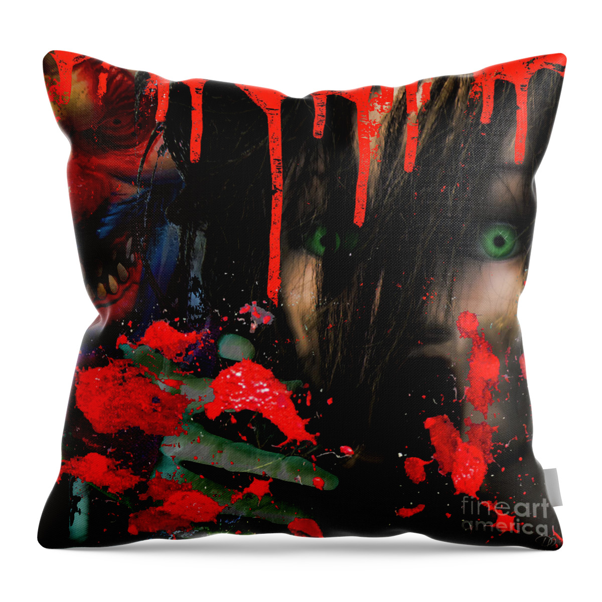 Halloween Throw Pillow featuring the photograph Face Your Fears by LemonArt Photography