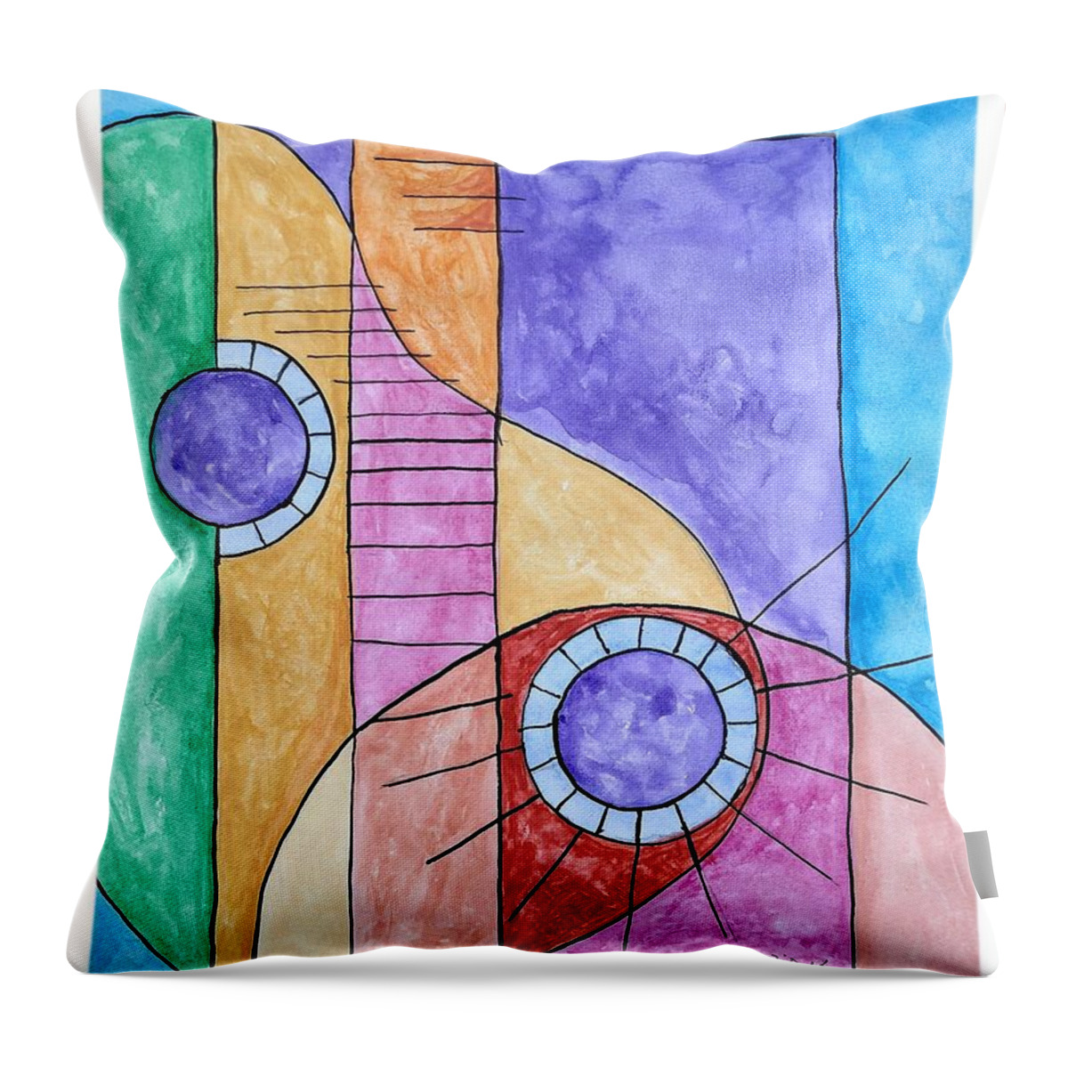 Fade Throw Pillow featuring the painting Fade Out by Edwin Alverio
