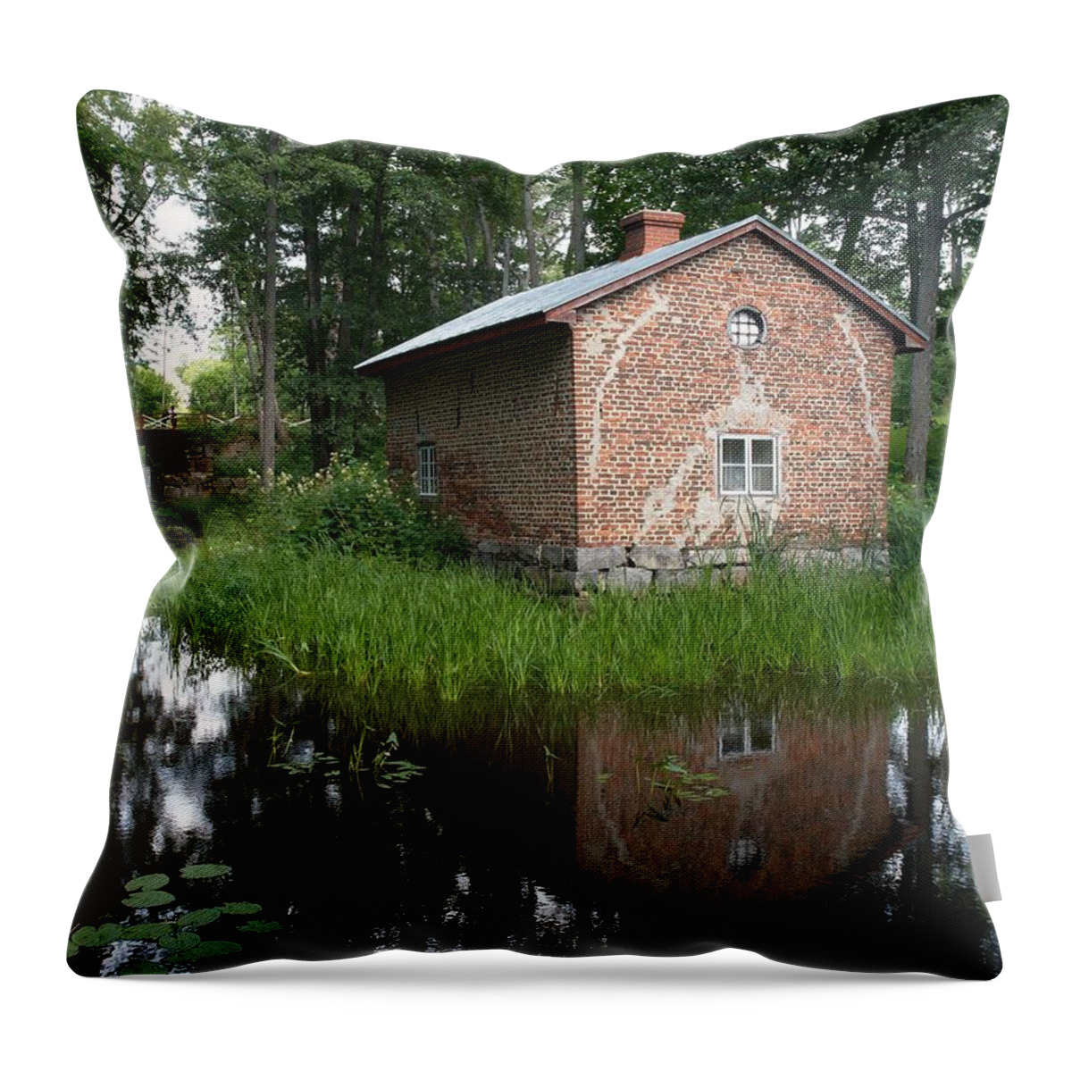 Lehtokukka Throw Pillow featuring the photograph Fagervik Gard 1 by Jouko Lehto