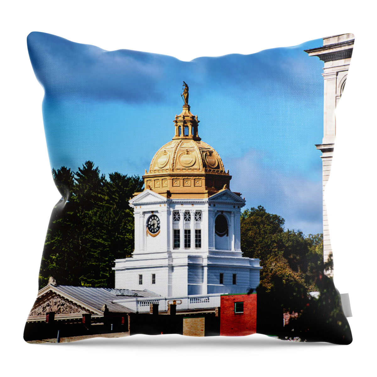 Fairmont Throw Pillow featuring the photograph Fairmont Court House #2 by Kevin Gladwell