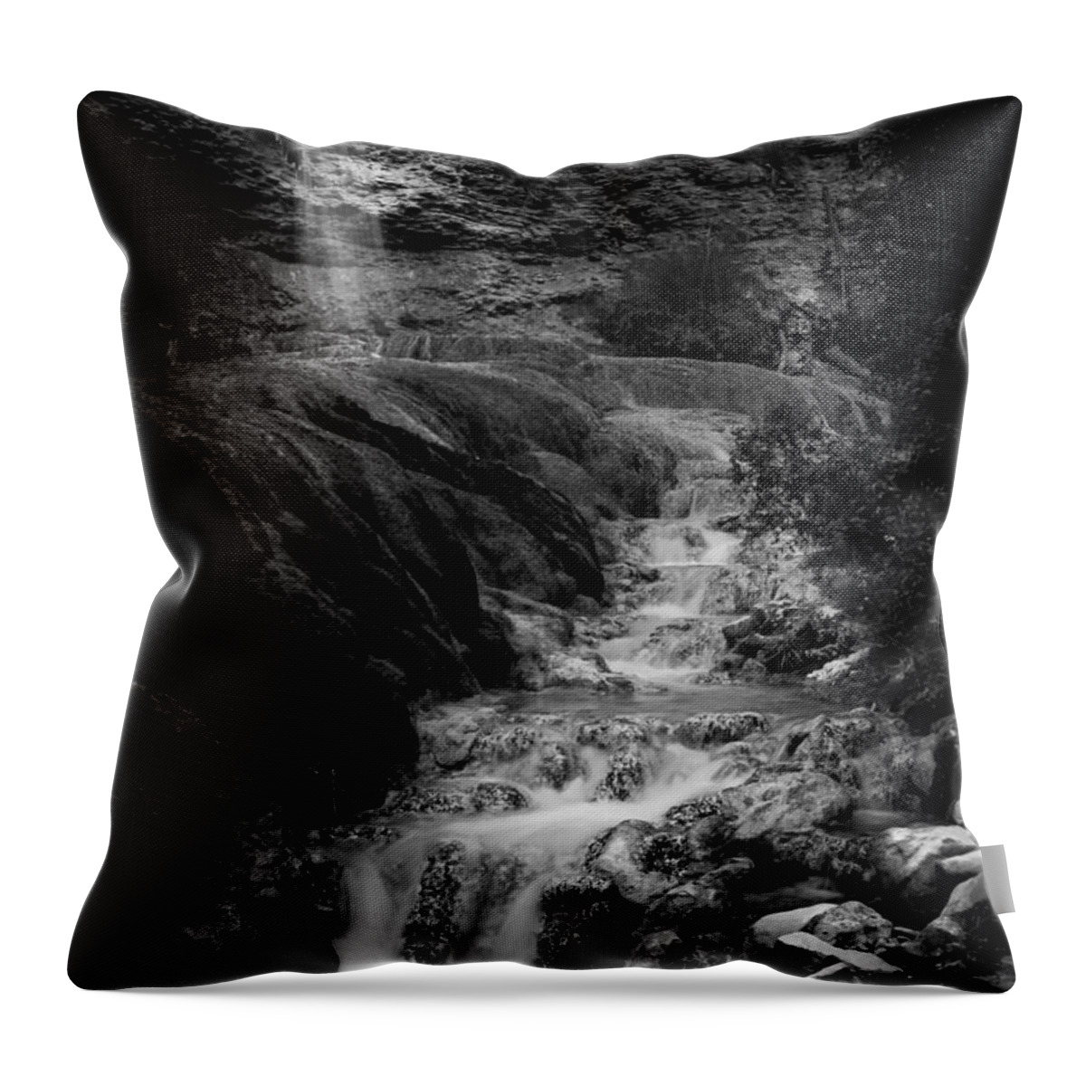 Invermere Throw Pillow featuring the digital art Fairmont Waterfall by Eduardo Tavares