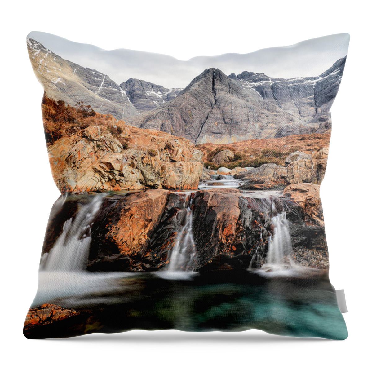 Fairy Pools Throw Pillow featuring the photograph Fairy Pools by Grant Glendinning