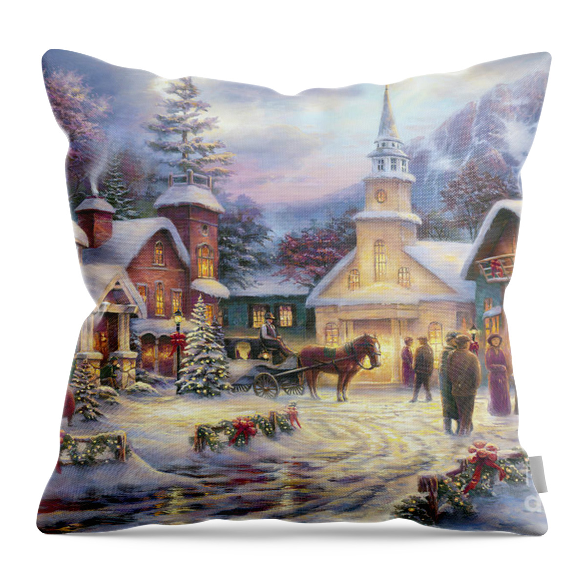 #faaadwordsbest Throw Pillow featuring the painting Faith Runs Deep by Chuck Pinson