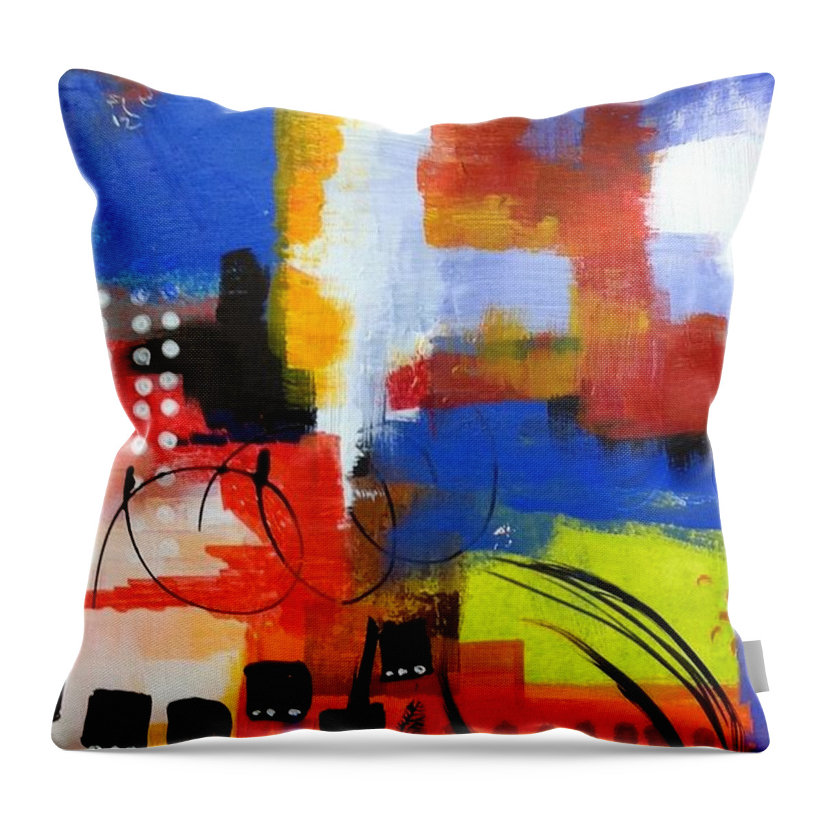  Throw Pillow featuring the painting Day One...30 in 30 Challenge by Suzzanna Frank