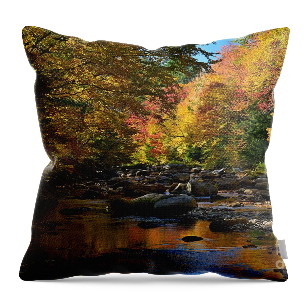New Hampshire Throw Pillow featuring the photograph Fall in New Hampshire by Steve Brown