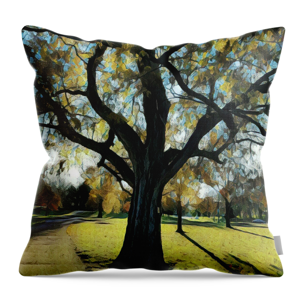 Photograph Throw Pillow featuring the photograph Fall in St. Paul by Unhinged Artistry