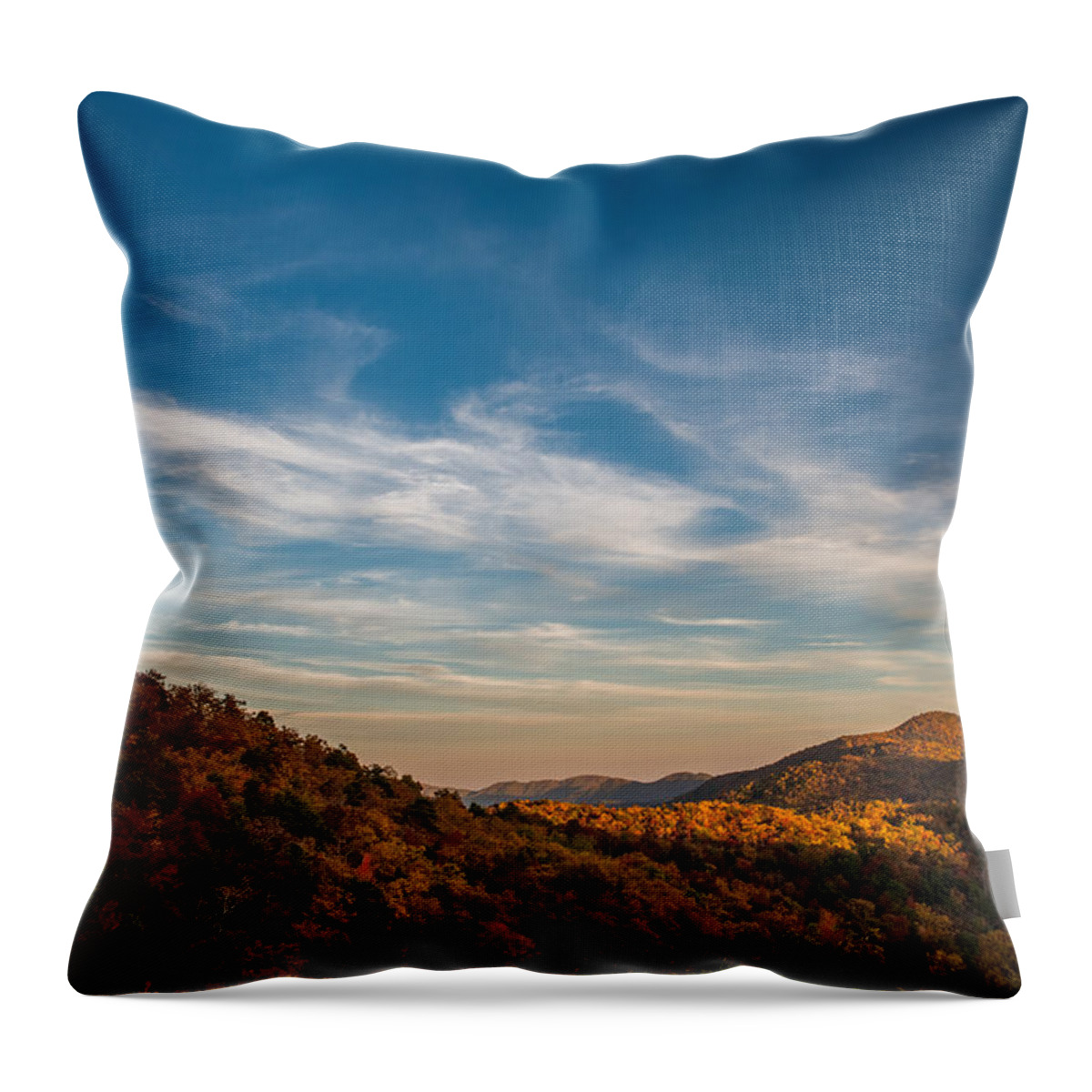 Asheville Throw Pillow featuring the photograph Fall Skies by Joye Ardyn Durham
