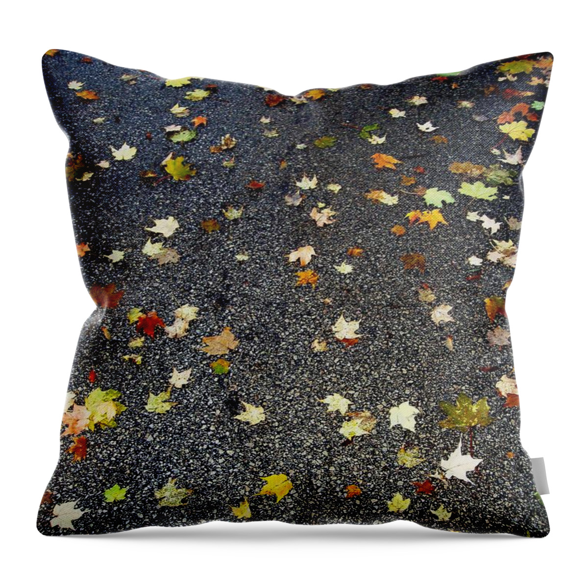 Leaves Throw Pillow featuring the photograph Fall Sparkle by Deborah Crew-Johnson