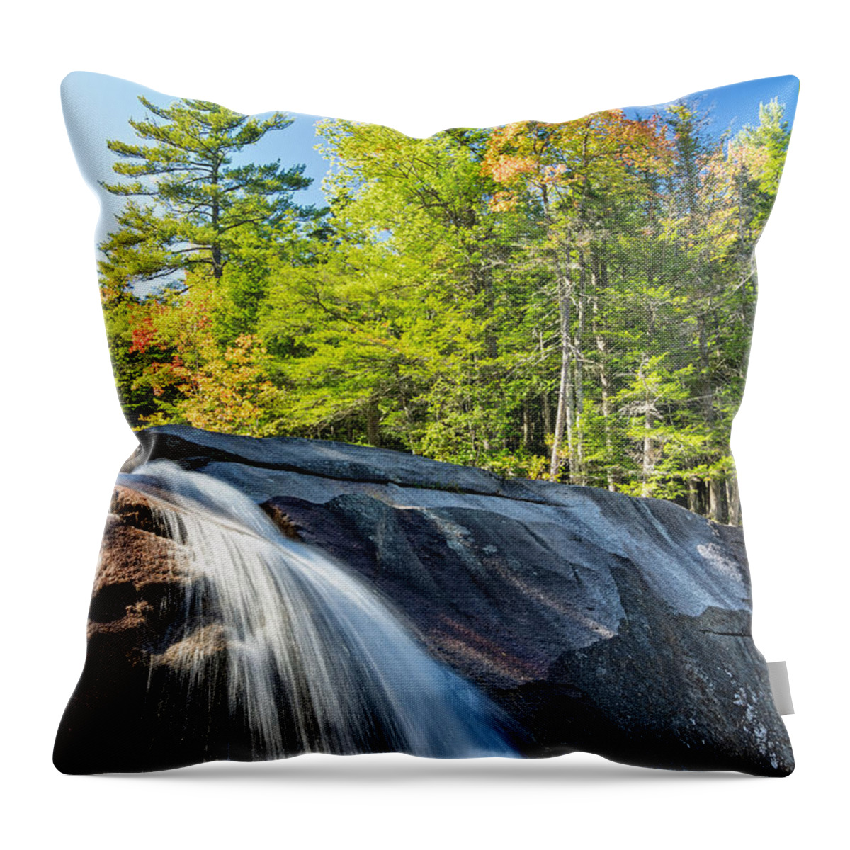 Diana's Baths Nh Throw Pillow featuring the photograph Falls Diana's Baths NH by Michael Hubley