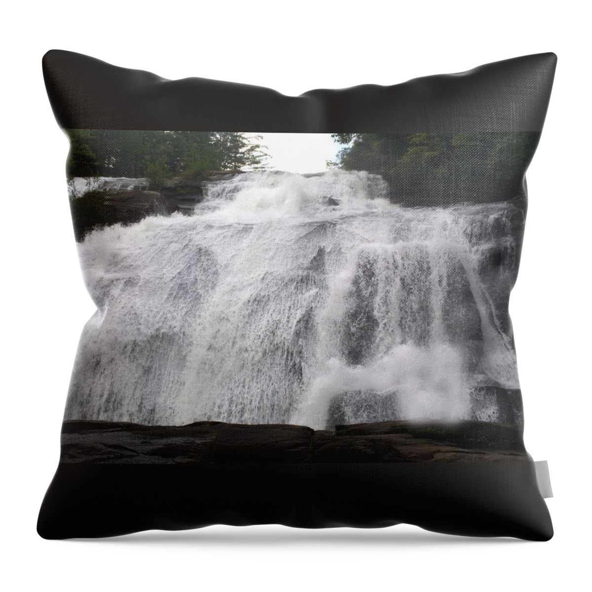 Landscape Throw Pillow featuring the photograph Falls Up by Jean Wolfrum