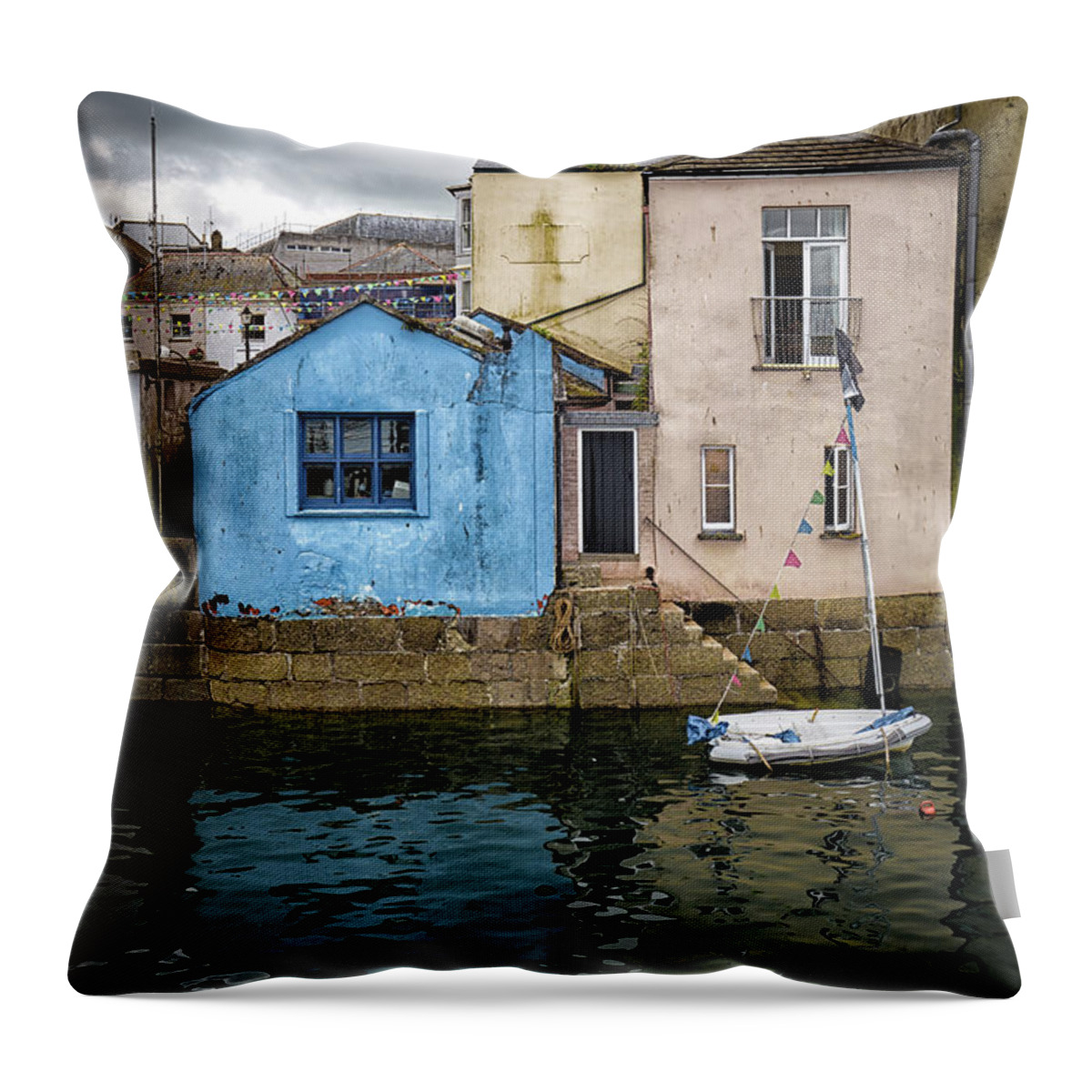 River Throw Pillow featuring the photograph Falmouth Blues by Nigel R Bell