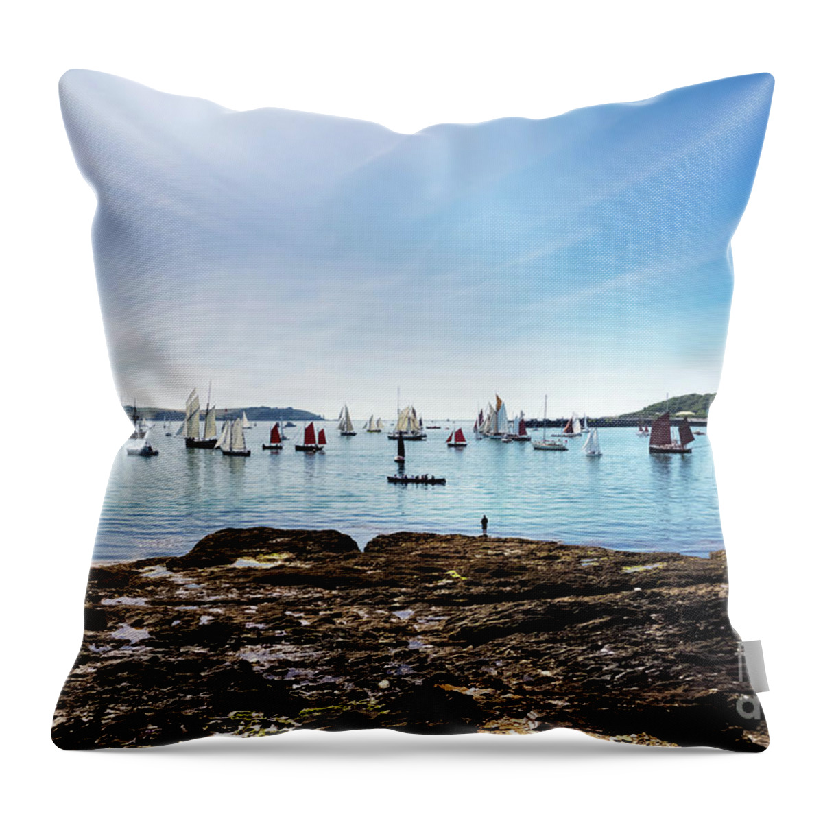 Falmouth Throw Pillow featuring the photograph Falmouth Classics Parade 2018 by Terri Waters