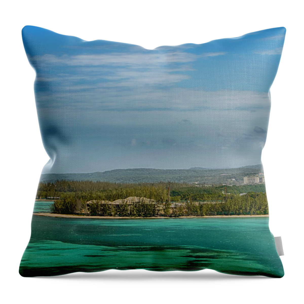 Sea Throw Pillow featuring the photograph Falmouth Jamaica by Judy Hall-Folde