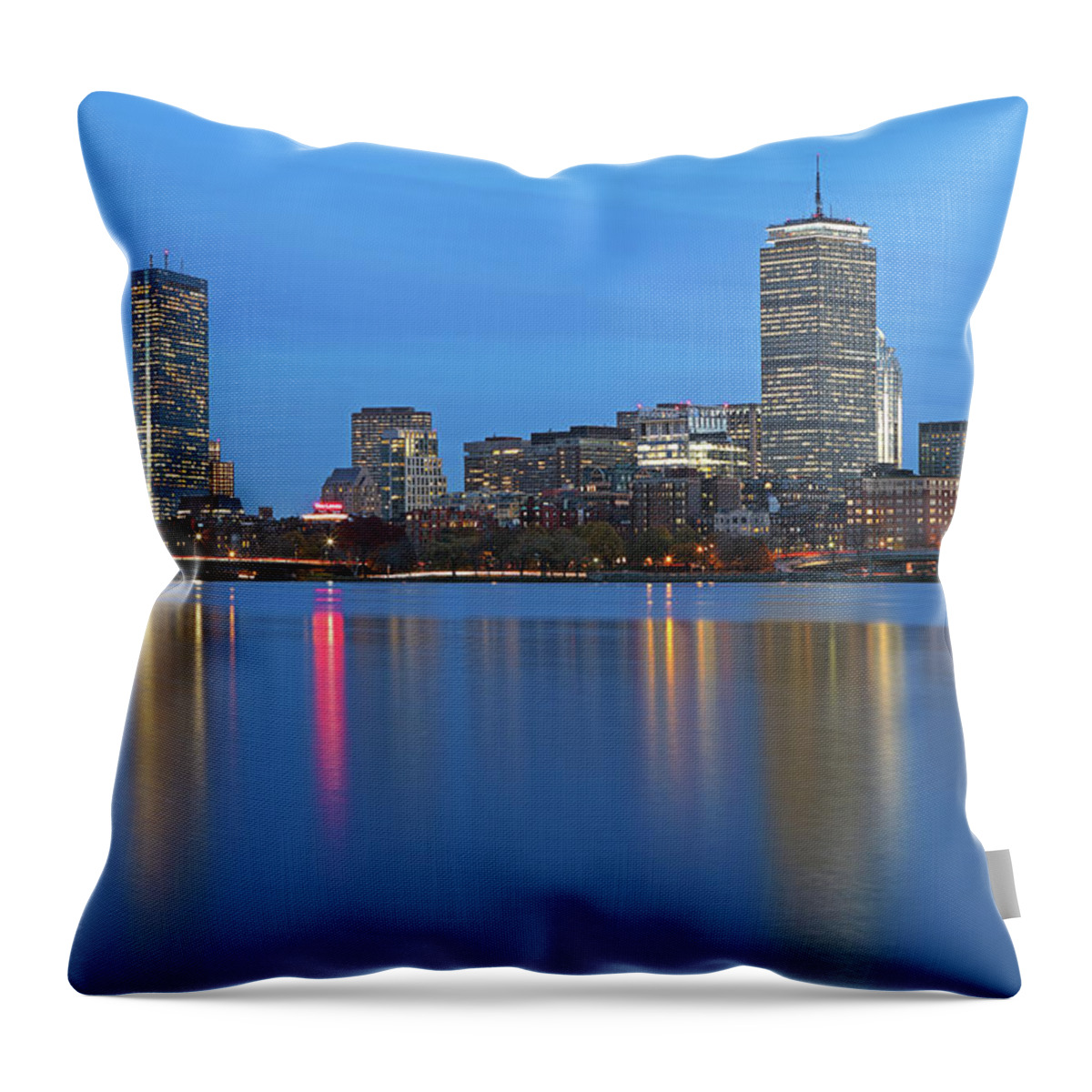 Boston Throw Pillow featuring the photograph Familiar Boston Landmarks by Juergen Roth