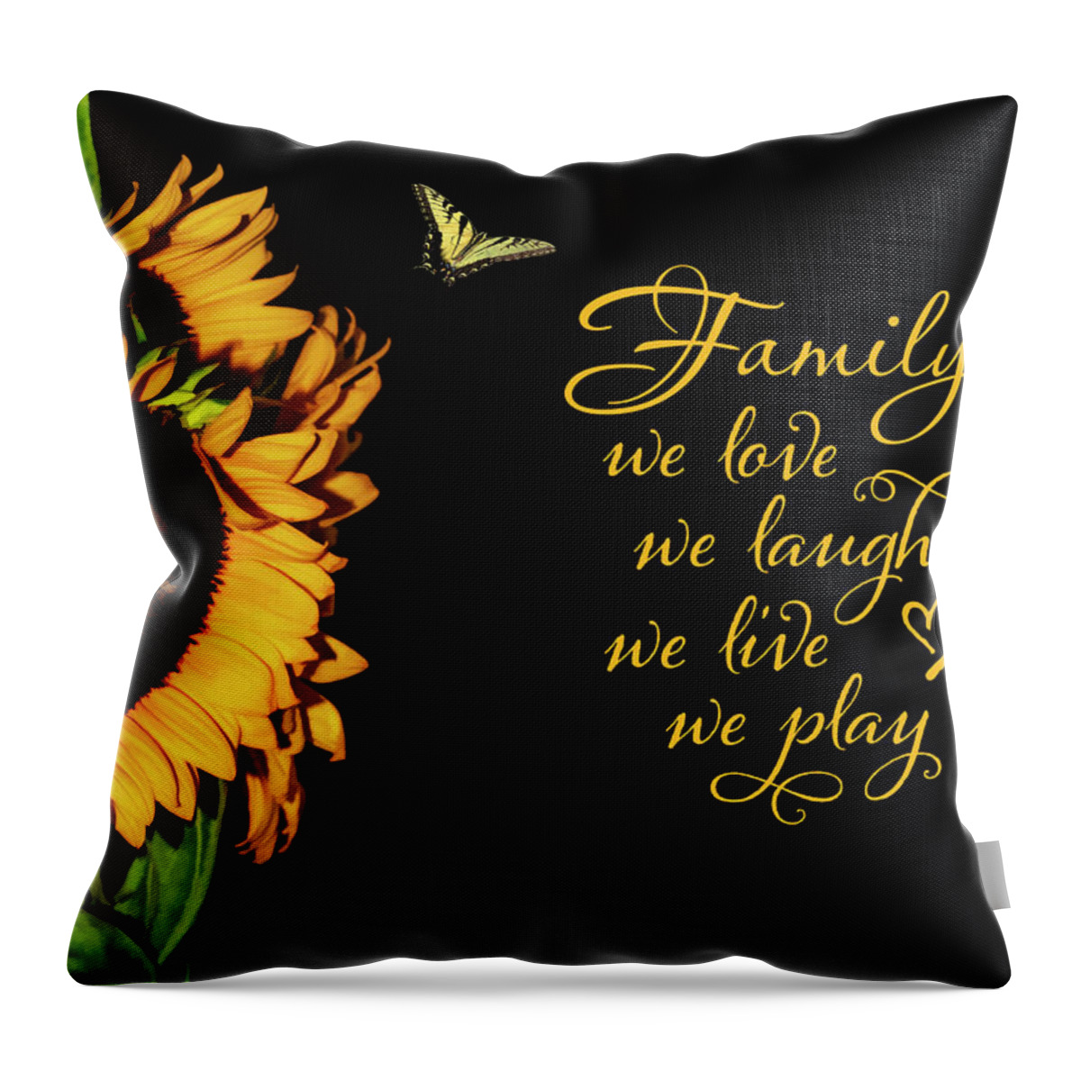 Sunflower Throw Pillow featuring the photograph Family by Cathy Kovarik