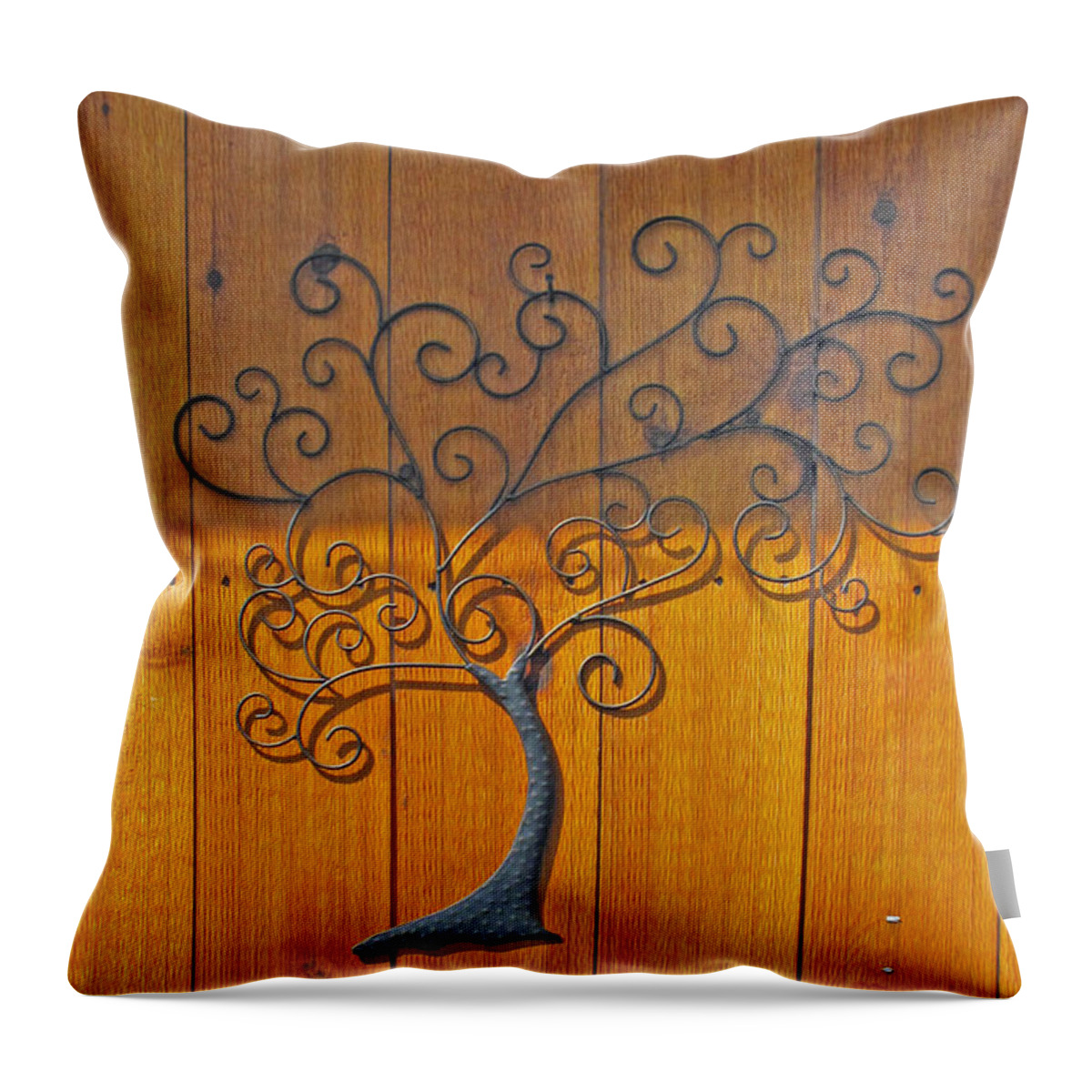 Swirls Throw Pillow featuring the photograph Family Tree by Barbara McDevitt