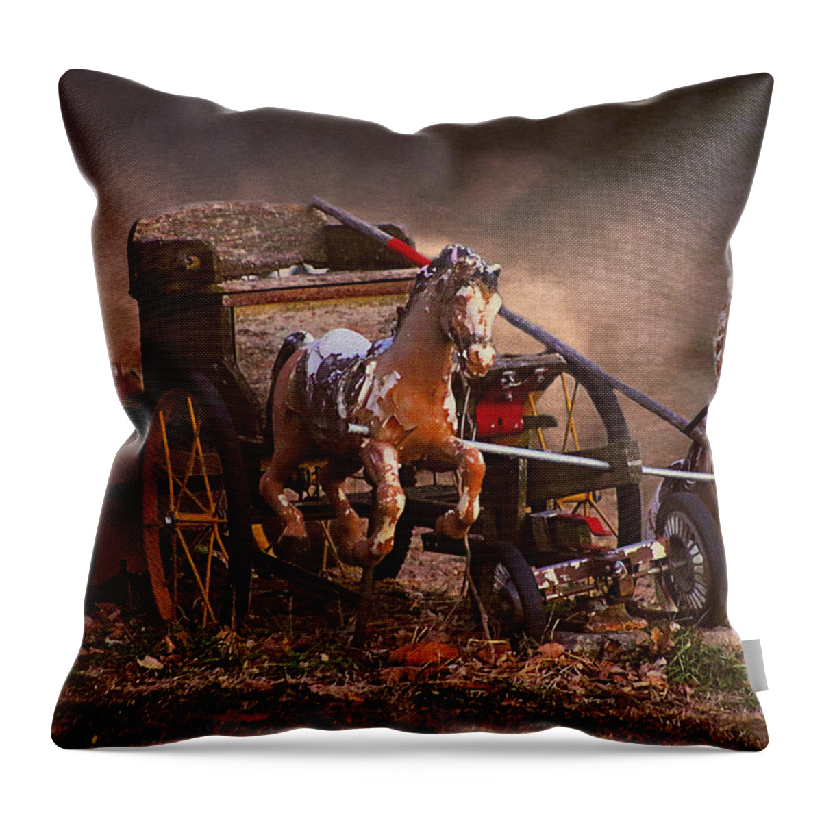 Old Toys Throw Pillow featuring the photograph Fantastic Forgotten Toys by Theresa Campbell