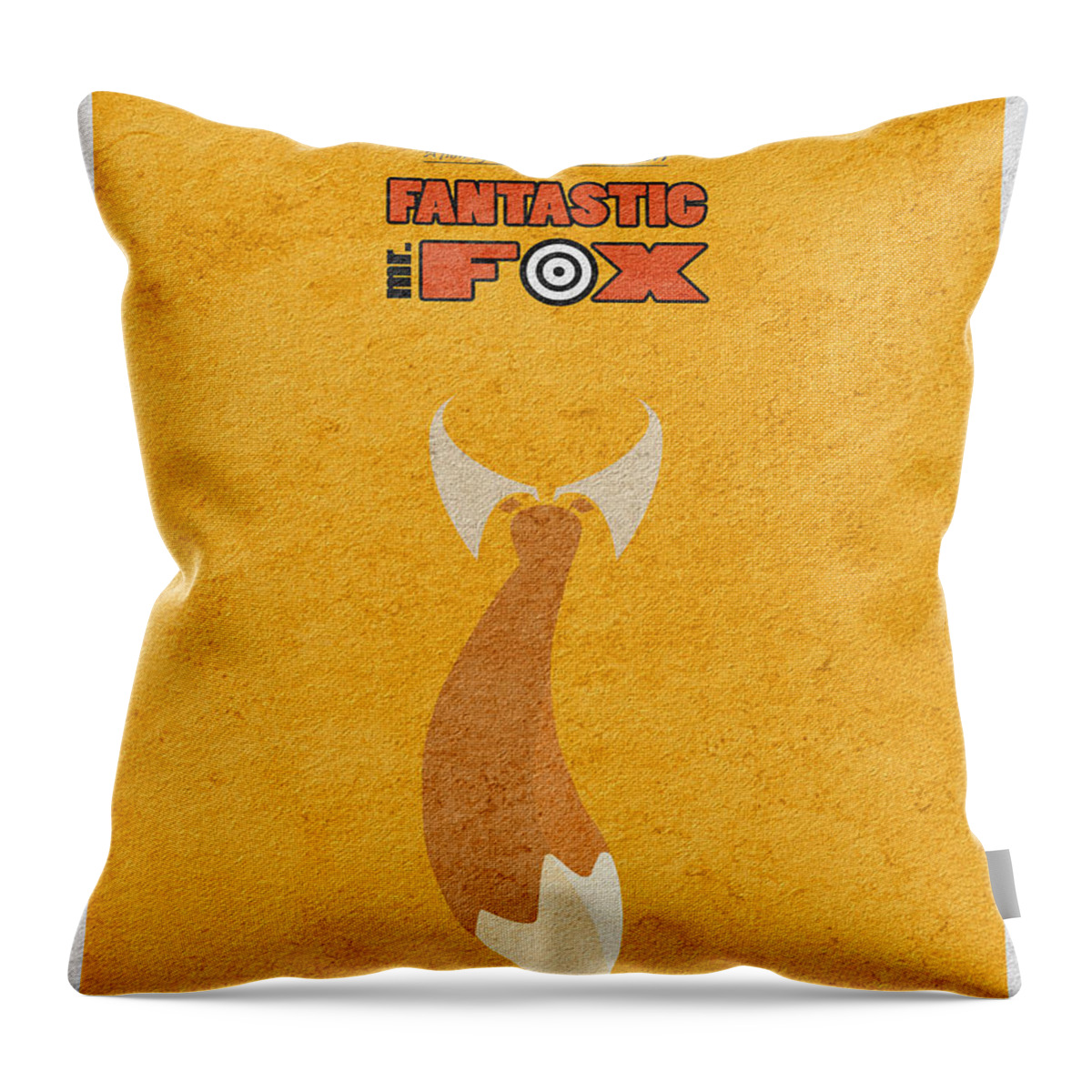 Fantastic Mr Fox Throw Pillow featuring the digital art Fantastic Mr. Fox by Inspirowl Design