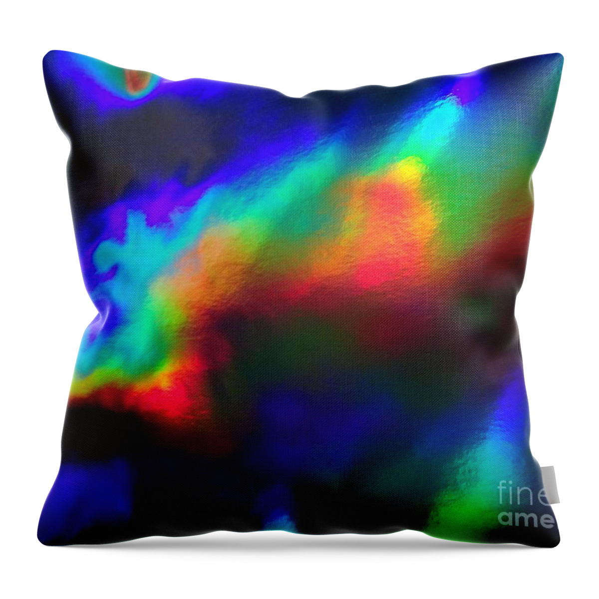 Abstract Art Throw Pillow featuring the photograph Heavenly Lights by Karen Jane Jones