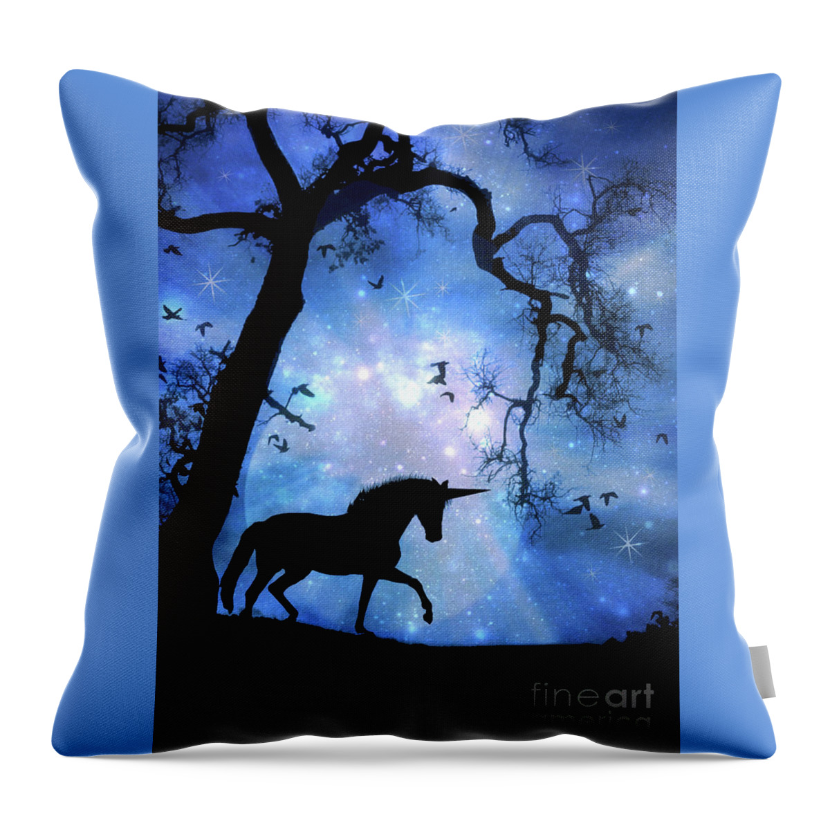 Unicorn Throw Pillow featuring the photograph Fantasy Unicorn by Stephanie Laird