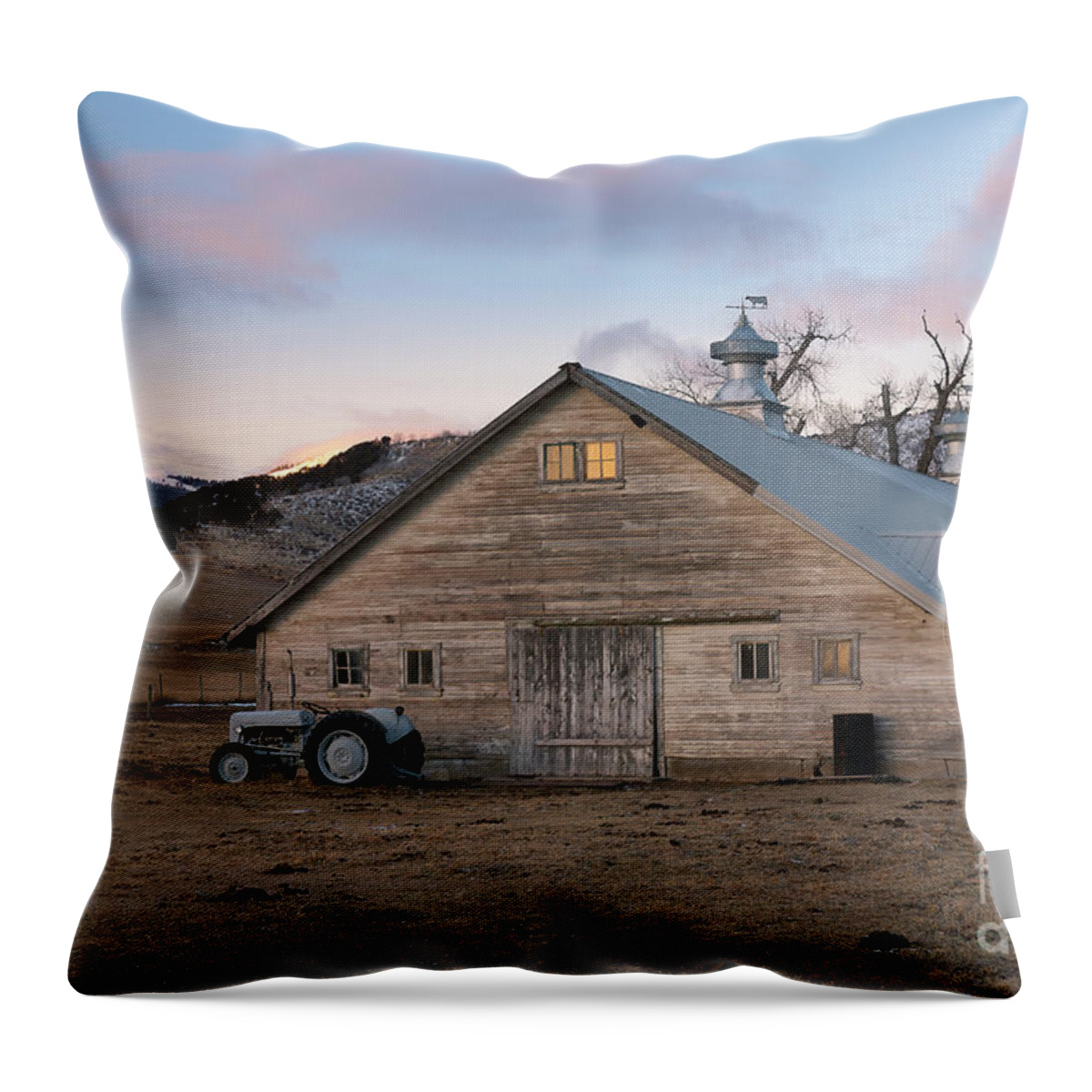 Bear River Valley Throw Pillow featuring the photograph Farm Reflections by Idaho Scenic Images Linda Lantzy