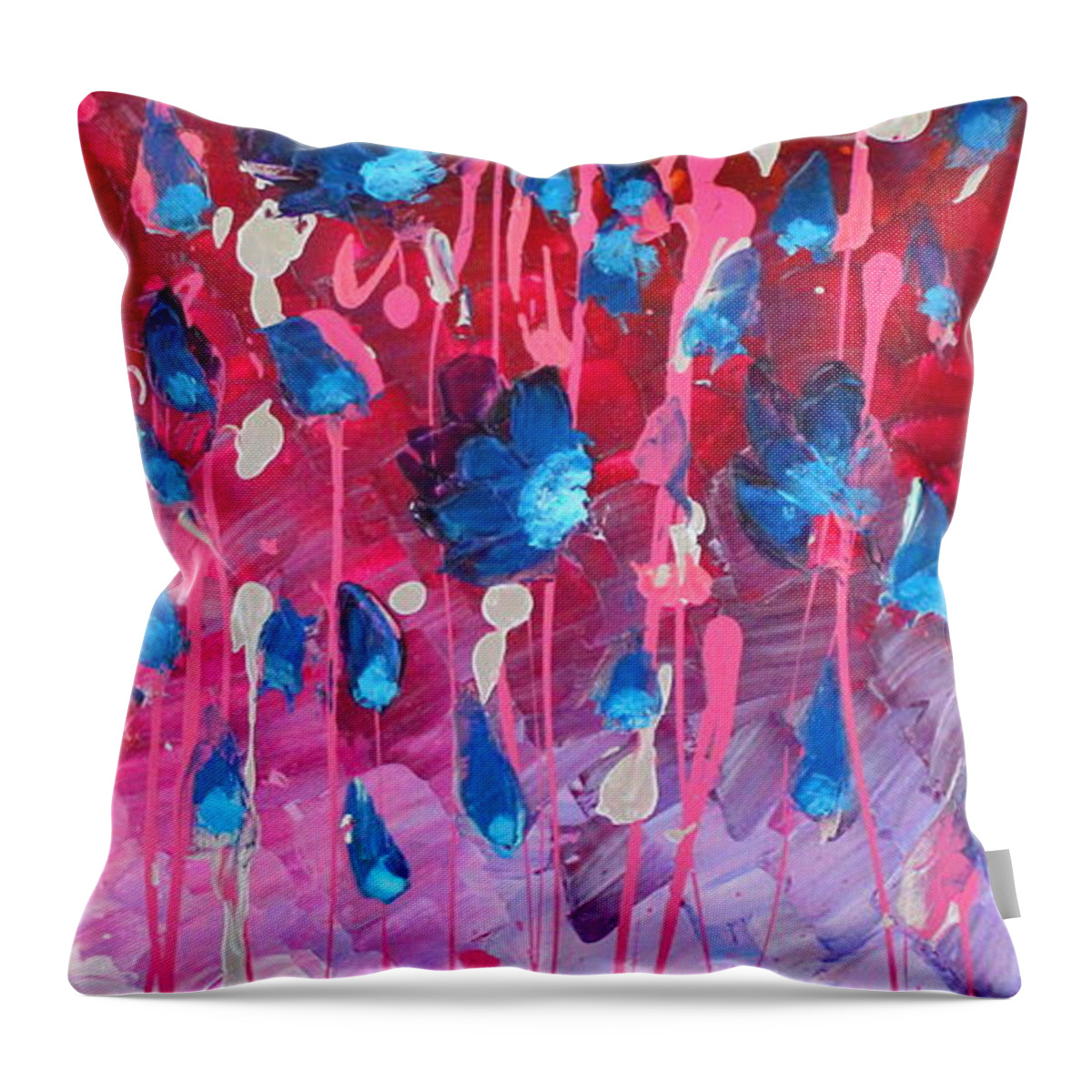 Violet Throw Pillow featuring the painting Magnificent by Preethi Mathialagan