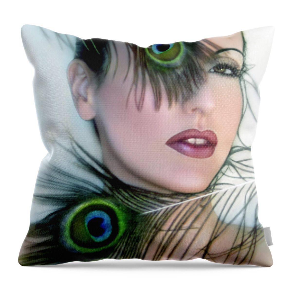 Beautiful Throw Pillow featuring the photograph Feathered Beauty by Jaeda DeWalt