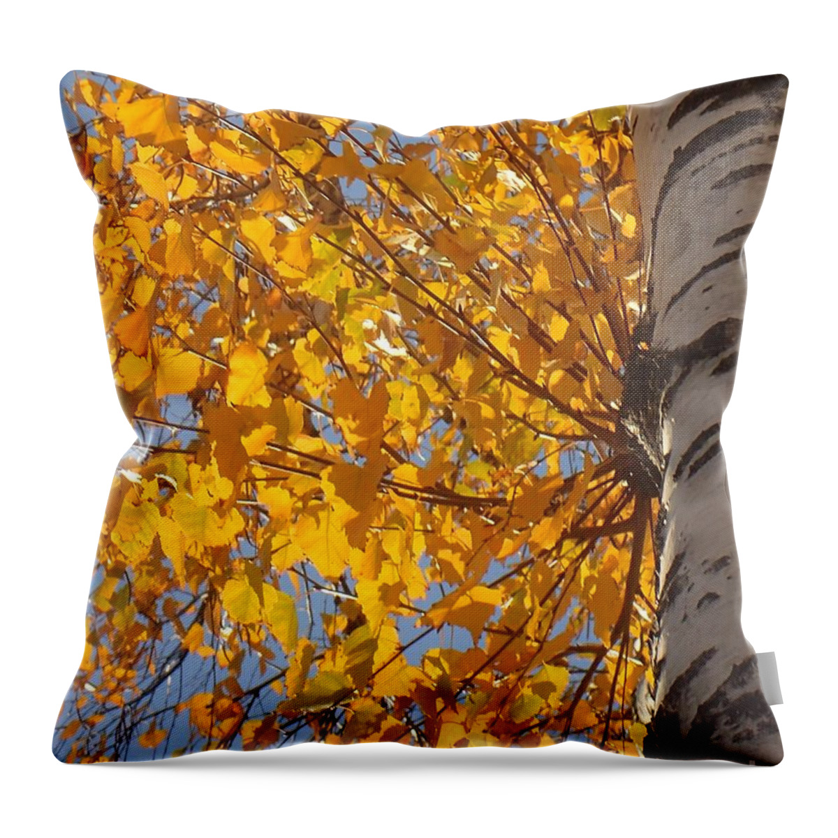 Abstract Throw Pillow featuring the photograph Feathery Fan Of Leaves by Christina Verdgeline