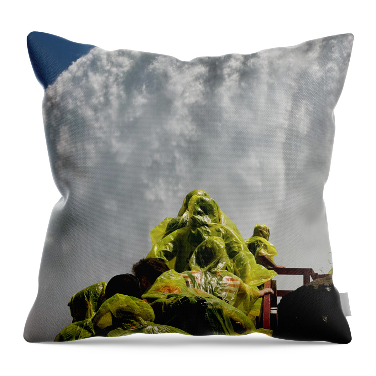 #jefffolger Throw Pillow featuring the photograph Feeling small below below Brial Veil Falls by Jeff Folger
