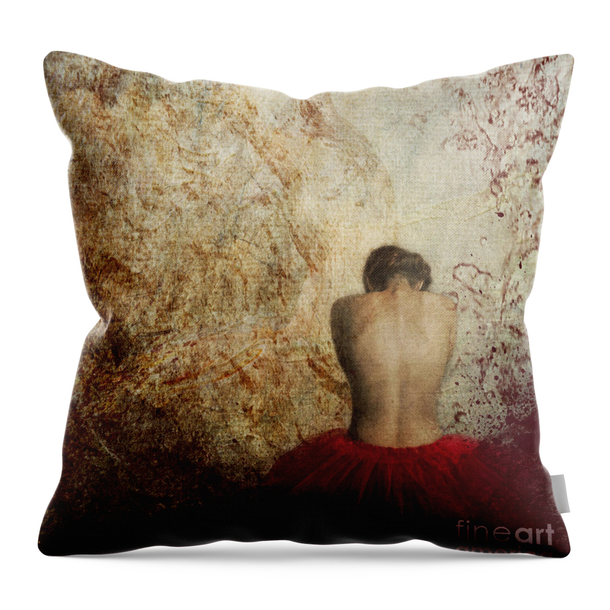 Woman Throw Pillow featuring the photograph Female Back by Jelena Jovanovic