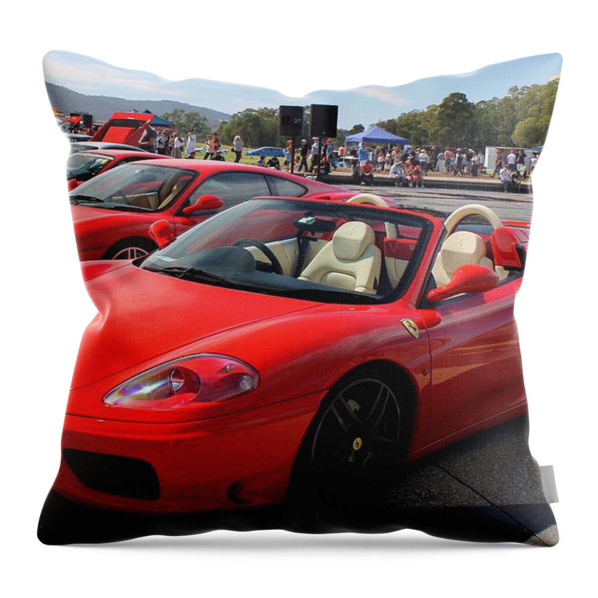 Ferrari Throw Pillow featuring the photograph Ferrari 360 Modena by Anthony Croke