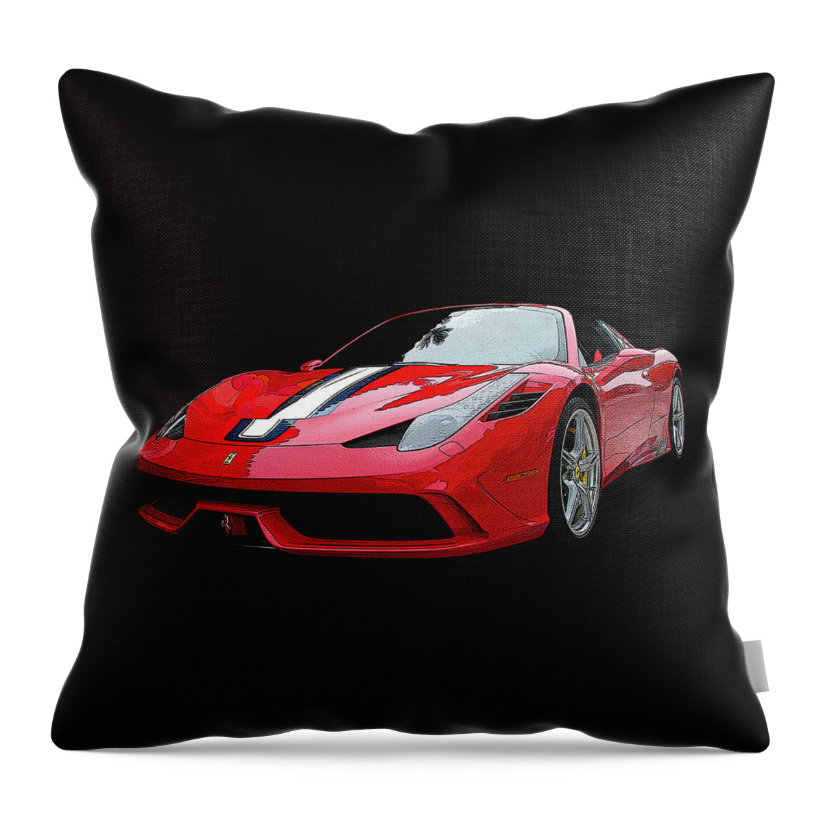 Ferrari Throw Pillow featuring the photograph Ferrari 458 Speciale Aperta by Samuel Sheats